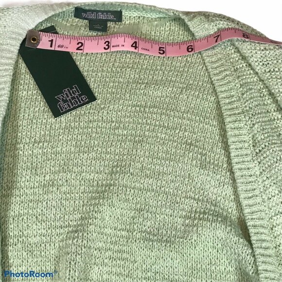 Wild Fable Womens Size Small Sweater Cardigan Knit Open Front Light Green New - Picture 7 of 11